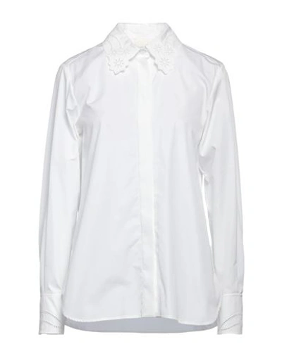 Chloé Woman Shirt Off White Size 10 Cotton, Polyester