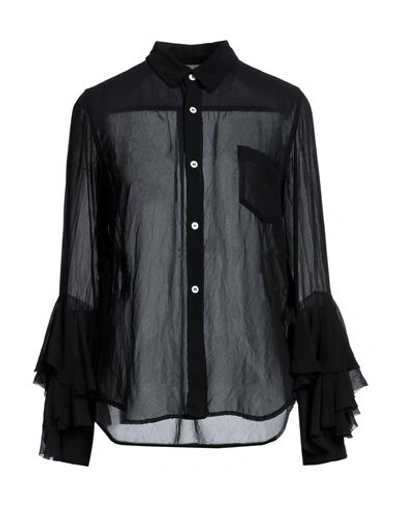 Comme Des Garçons Woman Shirt Black Size L Polyester