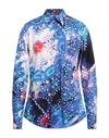 Dolce & Gabbana Purple Luminarie Silk Slim Martini Shirt In Blue