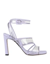 Sergio Rossi Sandal With Purple Heel Woman Sandals Purple Size 8 Other Fibres In Purple