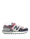 New Balance Man Sneakers Grey Size 8 Textile Fibers, Leather In Grey