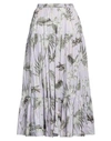 Erdem Palm-print Tiered Maxi Skirt In Purple