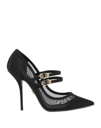 Dolce & Gabbana Woman Pumps Black Size 7.5 Polyamide, Viscose
