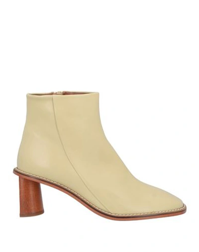 Rejina Pyo Woman Ankle Boots Light Yellow Size 11 Leather