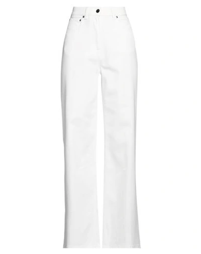Peserico Easy Woman Pants White Size 12 Cotton, Viscose, Elastane