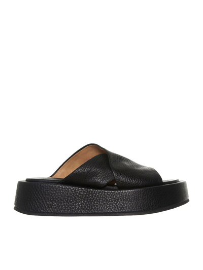 Marsèll Black Platform Sandals In Negro