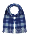 BURBERRY BURBERRY WOMAN SCARF BLUE SIZE - CASHMERE
