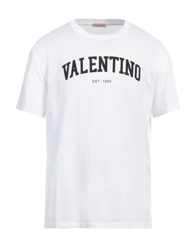 Valentino Garavani Man T-shirt White Size Xl Cotton