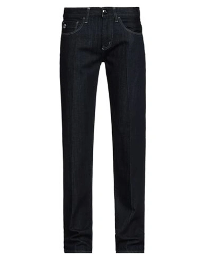 Giorgio Armani Man Denim Pants Blue Size 34 Cotton, Cashmere
