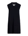 Maison Margiela Woman Mini Dress Navy Blue Size S Wool