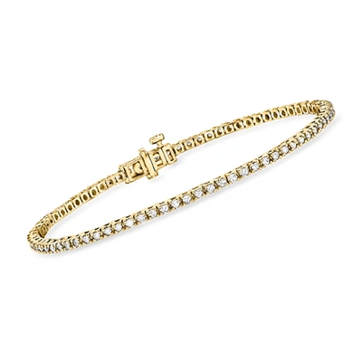 Ross-simons Lab-grown Diamond Tennis Bracelet In 18kt Gold Over Sterling In Silver
