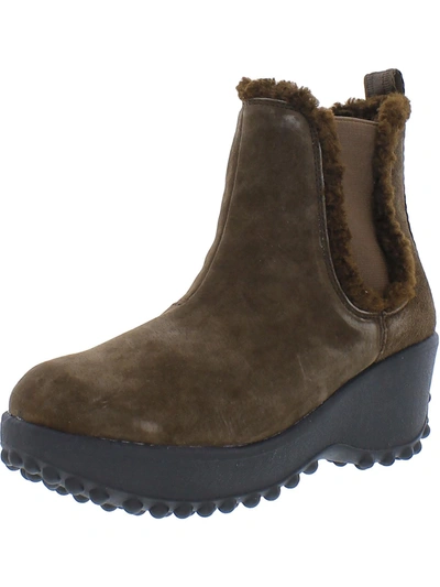 Rocket Dog Frost Womens Suede Platform Chelsea Boots In Brown