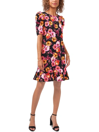 Msk Womens Floral Mini Fit & Flare Dress In Multi