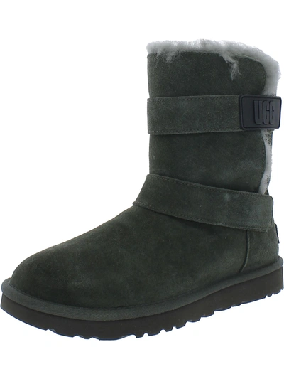 Ugg Bailey Graphic Womens Suede Pull On Ankle Boots In Green