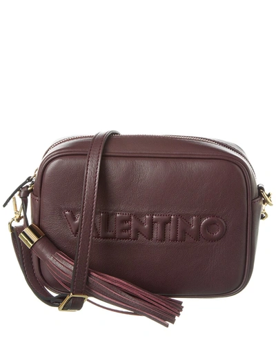 Valentino By Mario Valentino Mia Embossed Leather Crossbody In Purple