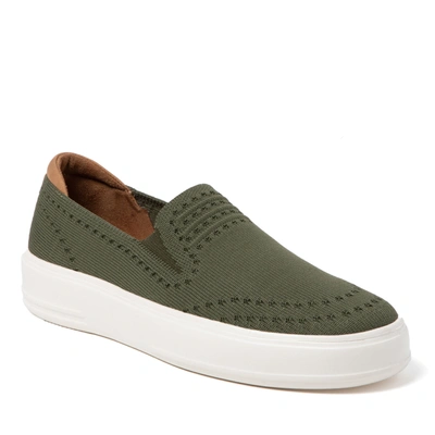 Dearfoams Womens Sophie Slip-on Sneaker In Olive