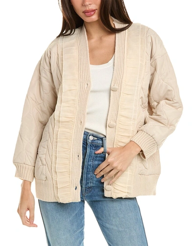 To My Lovers Quilted Cardigan In White