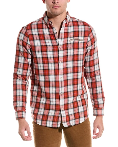 Scotch & Soda Flannel Check Shirt In Red