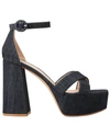 GIANVITO ROSSI SHERIDAN PLATFORM SANDAL IN DENIM