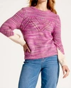 Nic + Zoe Winter Warmth Cotton Blend Sweater In Pink