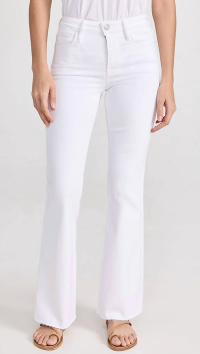 Frame Le Easy Flare Raw After Jean In Blanc In White