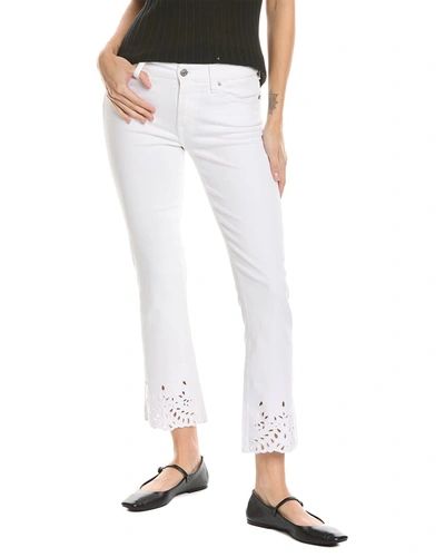 7 FOR ALL MANKIND WHITE CURVY BABY BOOTCUT JEAN