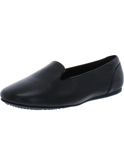 Softwalk Shelby Womens Leather Slip-on Loafers In Black