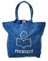 Isabel Marant Small Yenky Logo-embroidered Tote Bag In Blue