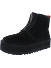 Ugg Neumel Womens Suede Faux Fur Lined Ankle Boots In Black