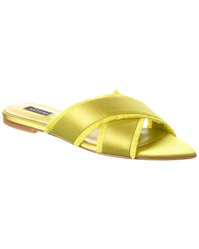 Natori Wayu Satin Sandal In Yellow