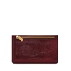 FOSSIL WOMEN'S LOGAN CRINKLE PATENT LEATHER ZIP CARD CASE