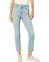 Hudson Jeans Harlow Ultrahigh Waist Fray Hem Ankle Cigarette Jeans In Blue