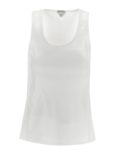 Bottega Veneta Ribbed Tank Top In White