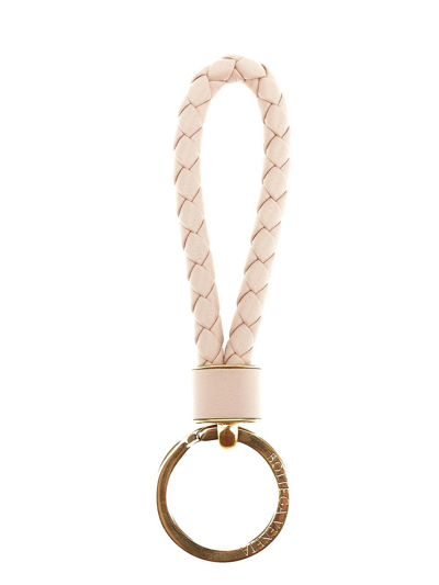 Bottega Veneta Nappa Keyring In Pink