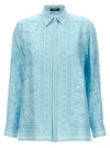 VERSACE BAROCCO SHIRT, BLOUSE LIGHT BLUE