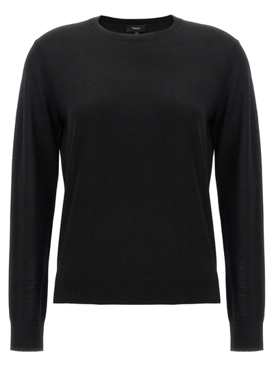 THEORY BASIC SWEATER SWEATER, CARDIGANS BLACK