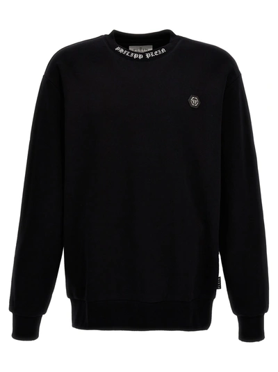 Philipp Plein Logo Sweatshirt Black In Blue