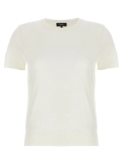 Theory Short-sleeved Sweater In White