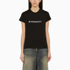 GIVENCHY GIVENCHY BLACK CREW-NECK T-SHIRT WITH LOGO WOMEN