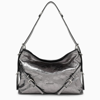 GIVENCHY GIVENCHY MEDIUM VOYOU BAG IN SILVER LAMINATED LEATHER WOMEN