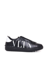 VALENTINO GARAVANI OPEN SNEAKER IN CALFSKIN WITH VLTN LOGO PRINT