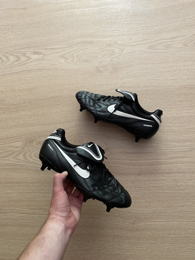 Pre-owned Nike X Soccer Jersey Vintage 2009 Nike Tiempo Natural Iii Soccer Football Shoes In Black
