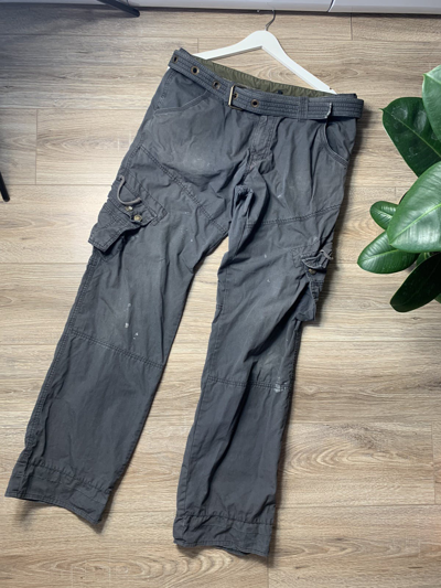 Pre-owned Avant Garde Trasher Military Style Streetwear Cargo Pants In Grey