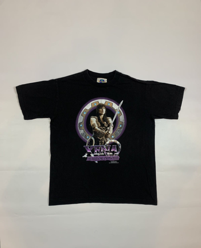 Pre-owned Movie X Vintage Xena Warrior Princess T-shirt 1997 In Black