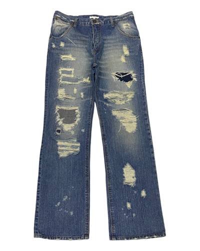 Pre-owned Avant Garde X Hysteric Glamour Exhibitionist Japan Distressed Denim Undercover Style In Blue