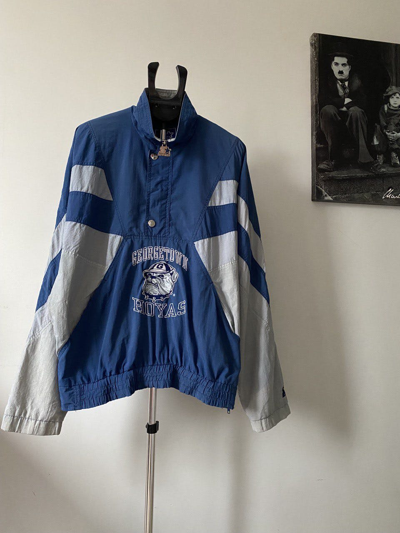 Pre-owned Nba X Starter Georgetown Hoyas Vintage 90's Jacket In Grey