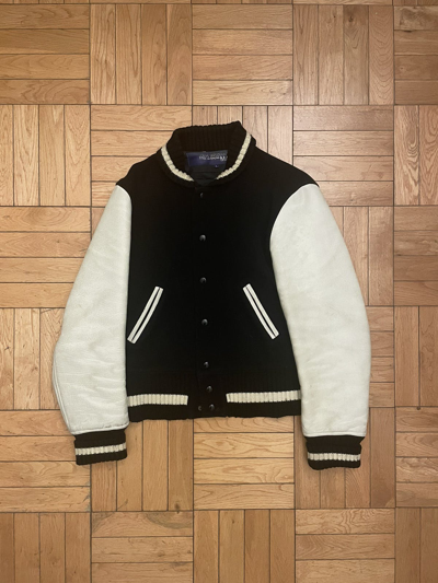 Pre-owned Comme Des Garcons X Junya Watanabe 2002 Junya Watanabe Comme Des Garcons Varsity Jacket In Black