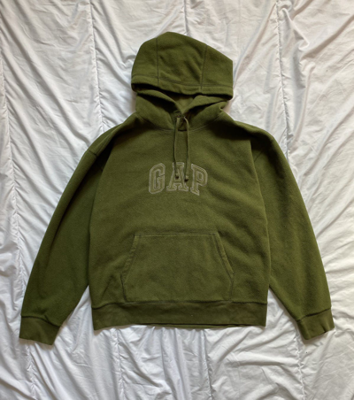 Pre-owned Gap X Vintage Gap Fleece Hoodie Green Khaki