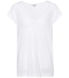 James Perse Casual V Neck Tee With Reverse Binding In White