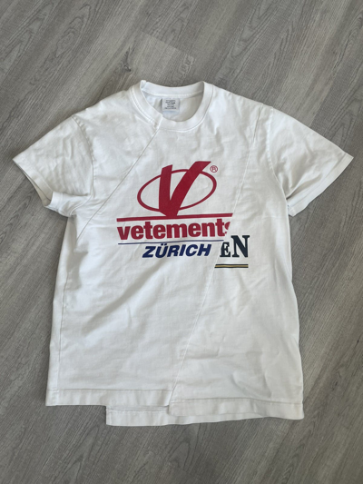 Pre-owned Vetements Zurich  Reconstructed Tee In White